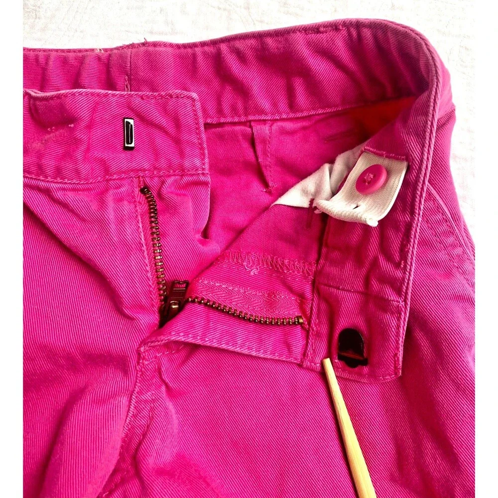 Ralph Lauren Girl's Dark Pink Classic Bermuda Preppy Chino Shorts - Size 4 T